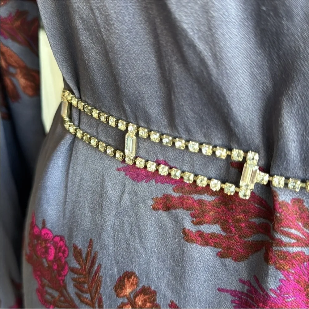 Vintage Mid Century Art deco Rhinestone Belt
